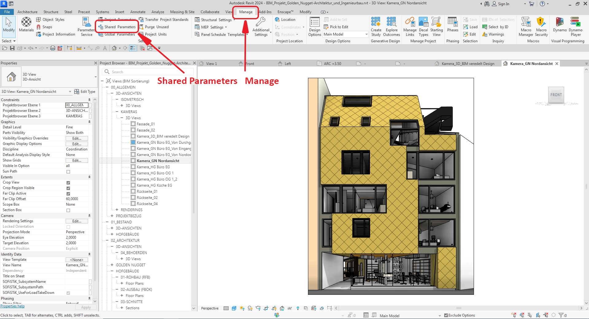Shared Parameters Window