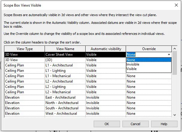 Views Visible ابزار Scope Box در رویت