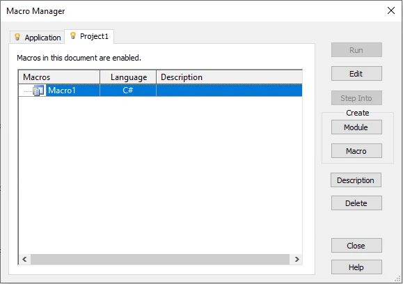 Macro Manager