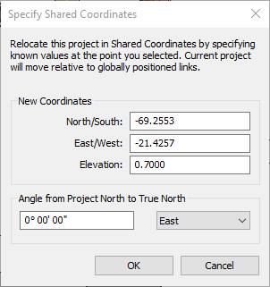Specify Coordinate at point