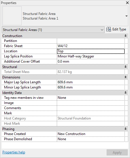 Structural Fabric Area Instance