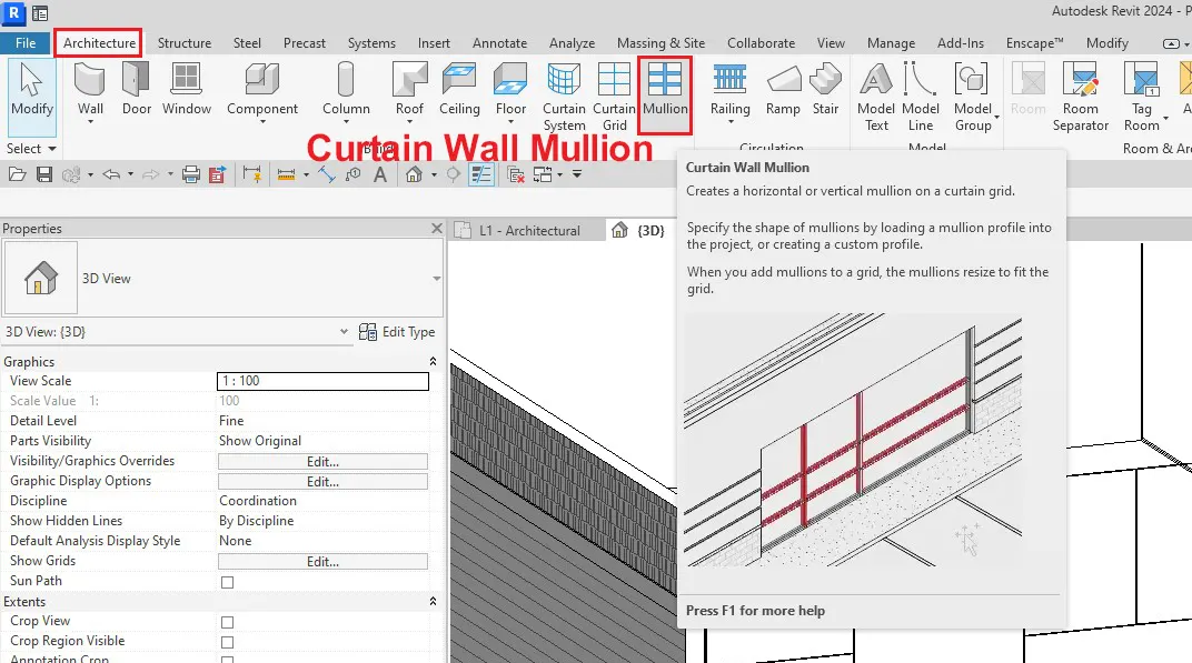 ابزار Mullion در رویت