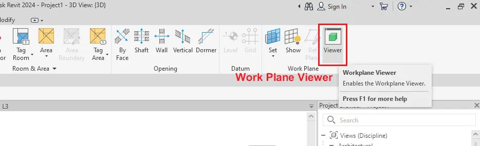 Work Plane Viewer در رویت