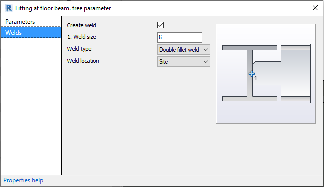 Detailed Parameter Cut By Weld