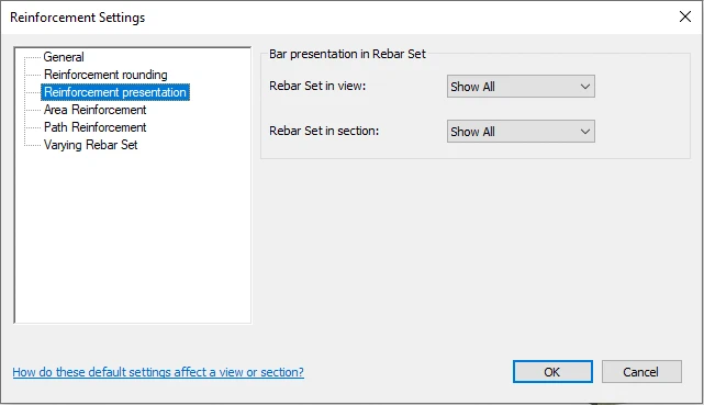 Reinforcement Presentation in Revit