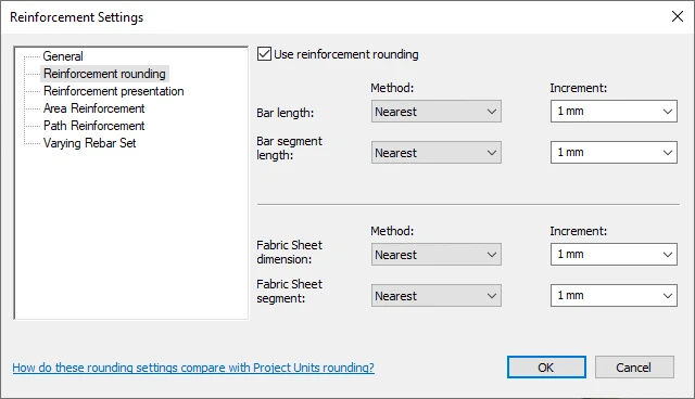 Reinforcement Rounding in Revit