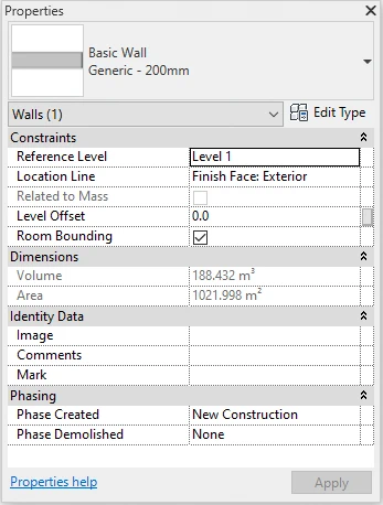 Wall by Face Instance