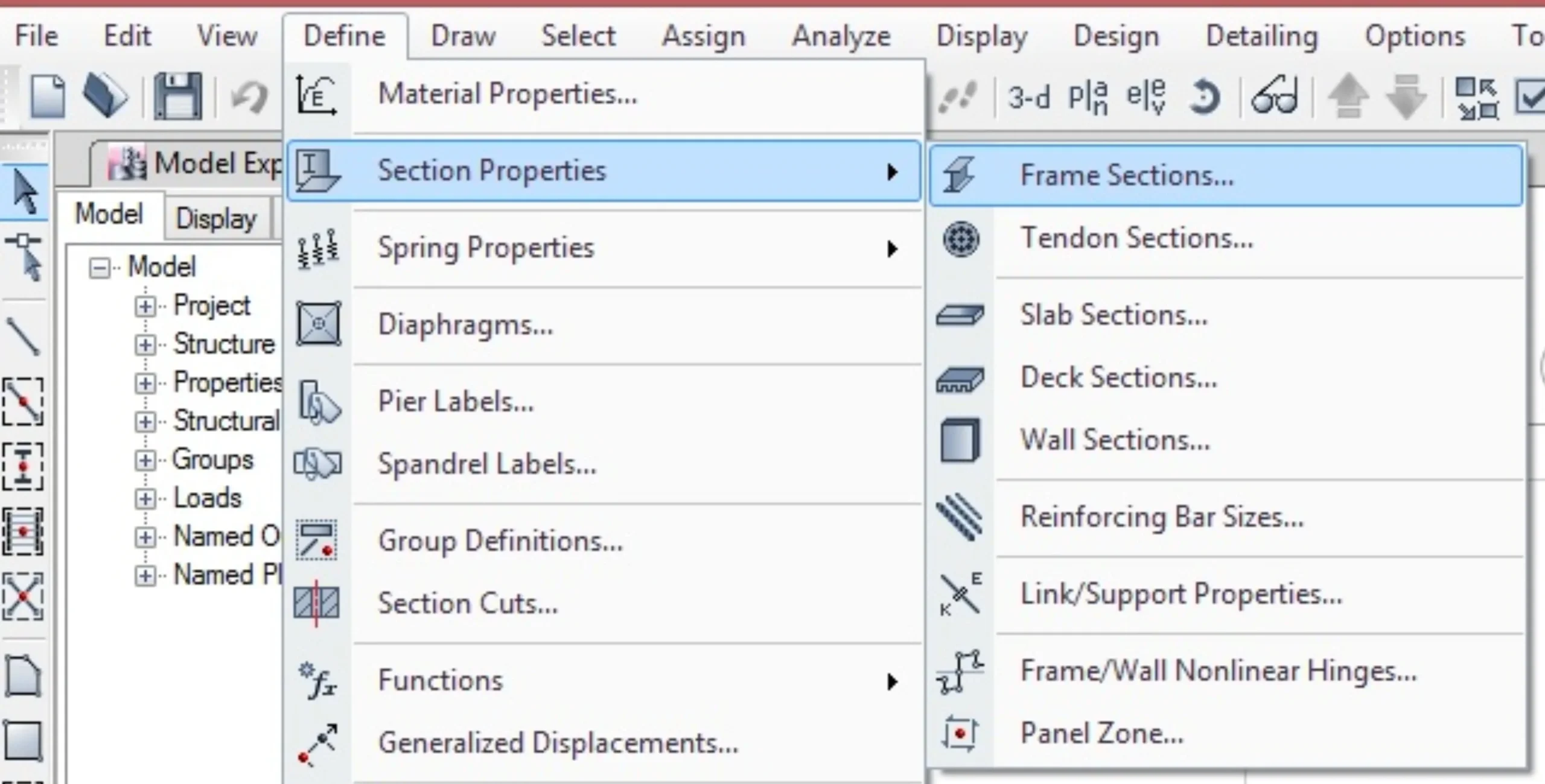 گام اول تعریف مقطع بتنی در Section Designer ایتبس